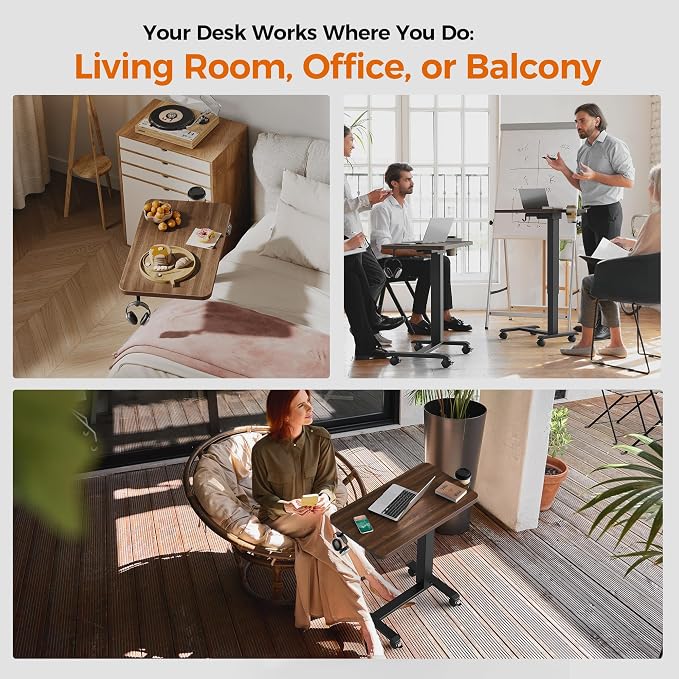 Agilestic Electric Standing Desk, 26 x 16 Inches Height Adjustable Desk - Image 4