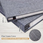 potricher 13.2x12.8 Inch Self Adhesive Photo Album Linen Cover 80 Pages Sticky - Image 5