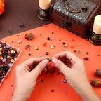 ZHIYUXI 1150PCS Halloween Glass Beads Orange Pumpkin Beads Jewelry Making | - Image 2