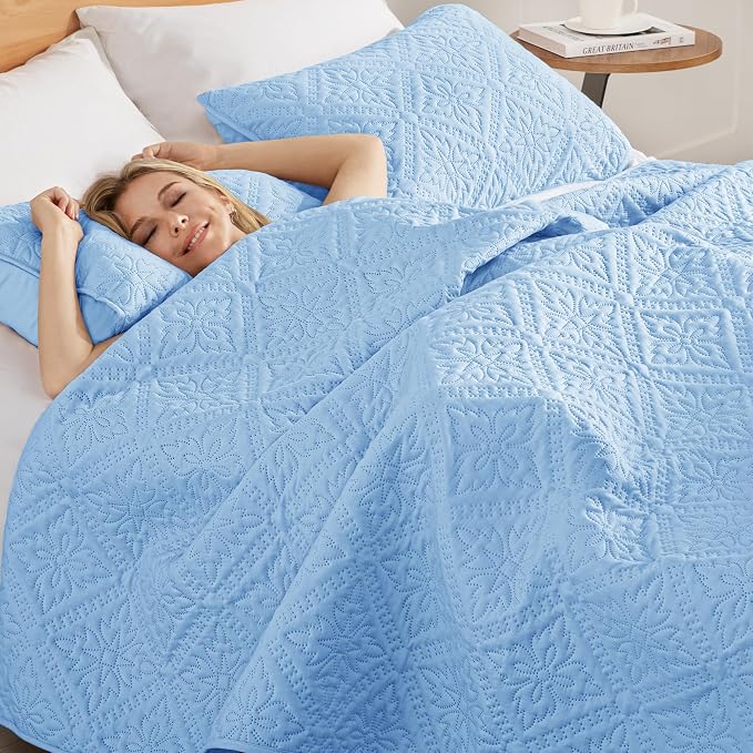 Exclusivo Mezcla Queen Quilt Bedding Set, Lightweight Soft Bedspreads Coverlets - Image 4