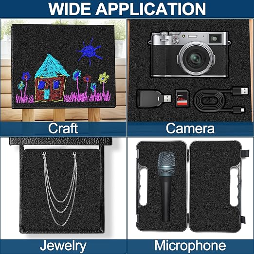 4 PCS Polyurethane Foam Sheets 16" L x 12" W x 1" T Packing Foam Inserts - Image 7