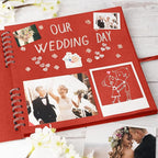 Bstorify 10 x 10 Inches Scrapbook Album 70 Pages Red Thick Kraft Paper Corner - Image 7