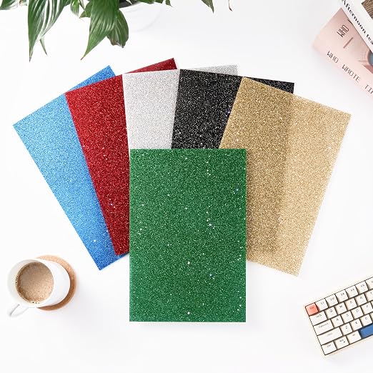 OMTech 6 Pack Glitter Acrylic Sheets, 6-Color Acrylic Plastic Boards - Image 2