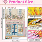 DAZZLEDOTS Diamond Art Kits for Adults, DIY Diamond Dots Bookstore 5D Full - Image 4
