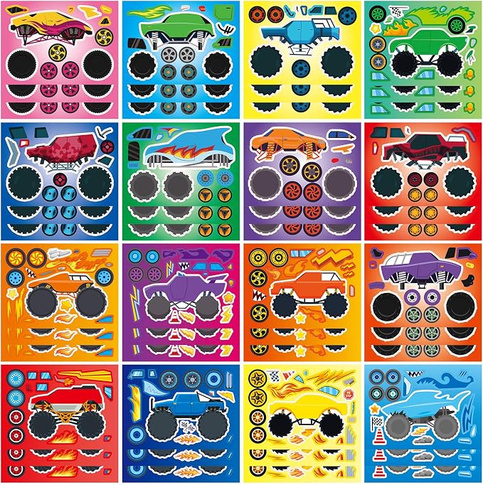 48 Sheets Create Monster Truck of Dreams Stickers, Make Your Own Stickers by Cosomia