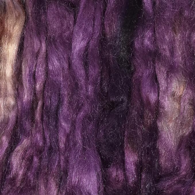 Hand Dyed FIRESTAR Nylon Fiber for Spinning, Felting and Doll Making. Trilobal - Image 2
