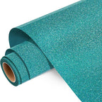 WRAPXPERT Teal Glitter HTV, Holographic Glitter Heat Transfer Vinyl Roll by WRAPXPERT
