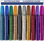 Tassel Toppers Non Toxic Washable Glitter Glue Stick Set, Quick Drying Color by TasselToppers