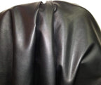 Black Matte Fullgrain Soft Faux Vegan Leather Fabric Sheet Peta Approved Vegan) by NATLeathers