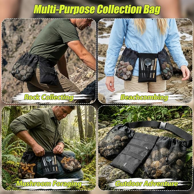 Rock Collecting Waist Bag, Foraging Bag - Image 5