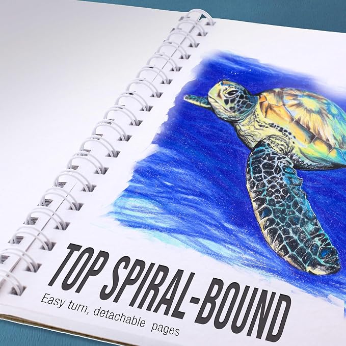 U.S. Art Supply 11”x14 Premium Heavy-Weight Paper Spiral Bound Sketch Book: 90 - Image 4