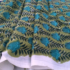 E-Tailor® Indian Ethnic 100% Cotton Voile Running Hand Block Print Natural - Image 4