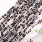 200 Pcs Black Rutilated Quartz Chip Beads - Image 2