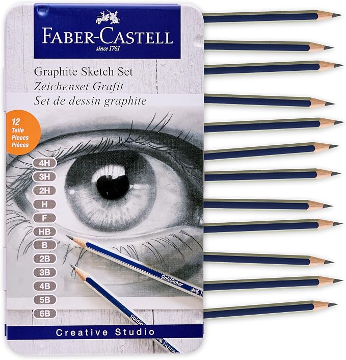 Faber-Castell Graphite Pencils Drawing Set | Back to School Art Supplies | 12 by Faber-Castell