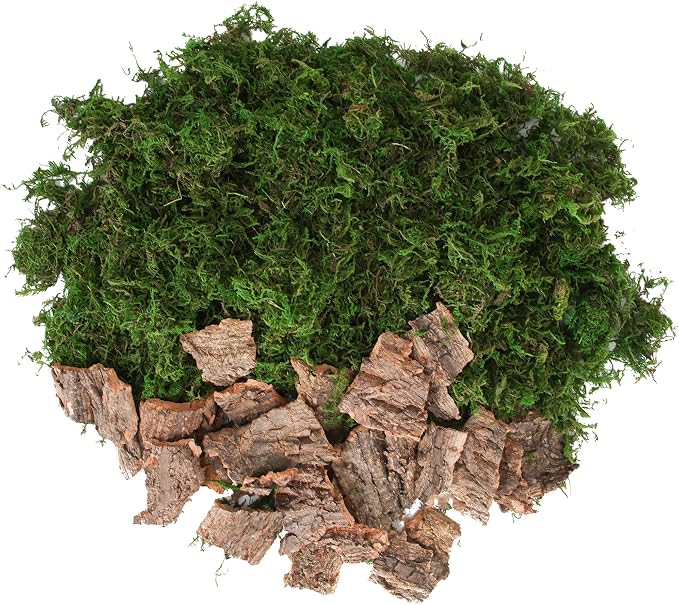 BYHER Fake Moss for Crafts, Tree Bark for Crafts, Floral Arrangements - Image 3