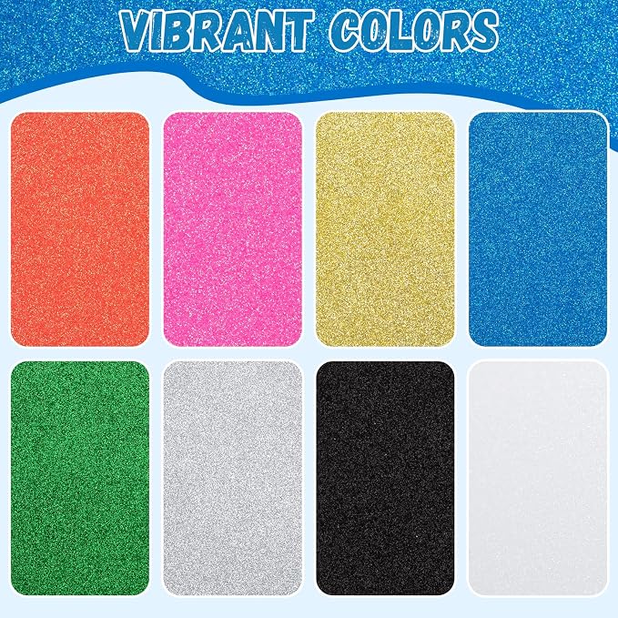 10 Pack Glitter Foam Sheets Craft 8 x 12 inch | Sparkles Foam Paper - Image 4