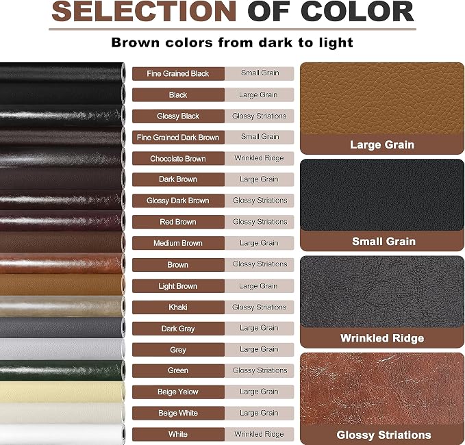 KING MOUNTAIN Leather Repair Patch, 2 Packs 9 x 11 Inches self Adhesive Leather - Image 7