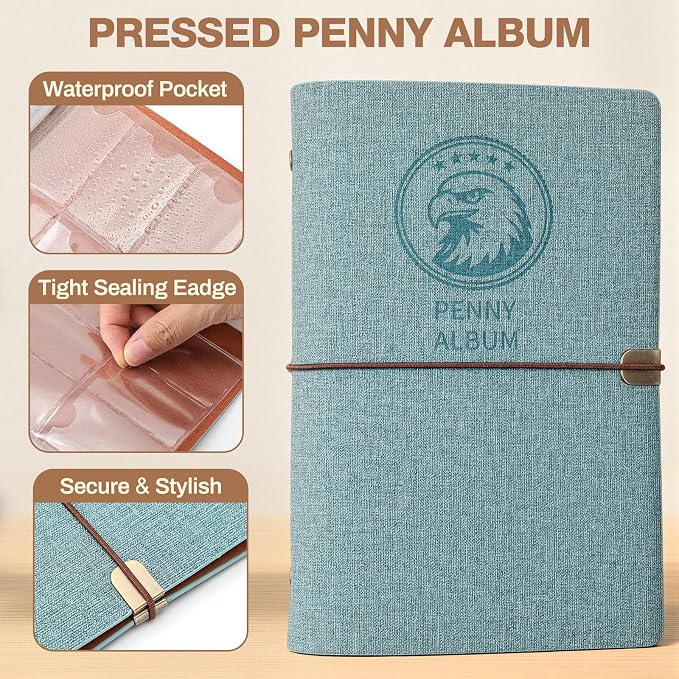 TaoBary Pressed Penny Book Holds 320 or 288 Coins, Pressed Penny Collection - Image 3