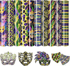 HTVSTD Mardi Gras Mark Heat Transfer Vinyl 10Sheet 12×10in Iron on Vinyl | by CraftingEveryday