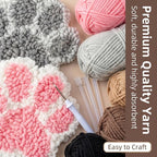 Avtytsda 6PCS Punch Needle Coaster Kit, Easy Punch Needle DIY Embroidery Set - Image 7