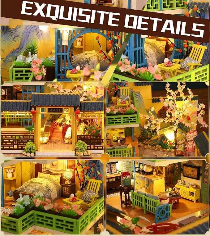 Spilay DIY Miniature House Kit for Adults, Miniature Dollhouse Building Kit | - Image 7