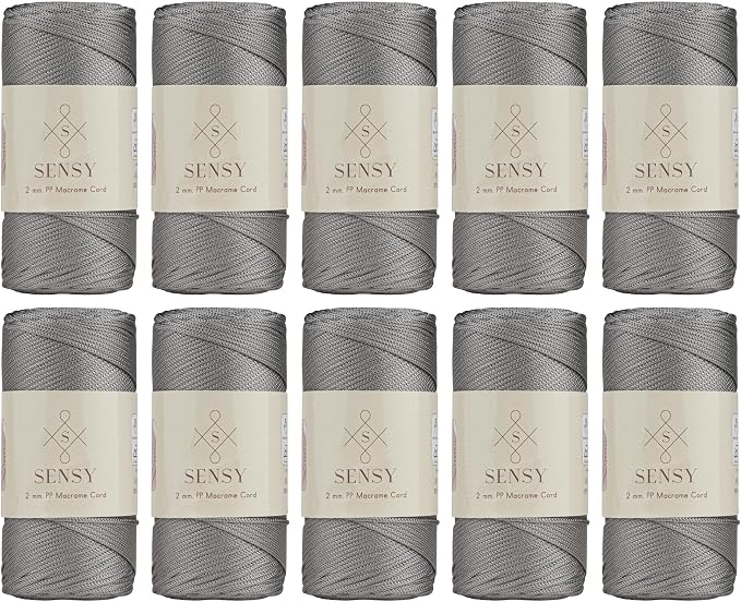 10 Skeins of Sensy Premium 2mm 251 Yards Polyester Rope 100% Polypropylene Cord by SSENSY