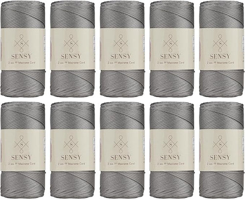 10 Skeins of Sensy Premium 2mm 251 Yards Polyester Rope 100% Polypropylene Cord by SSENSY