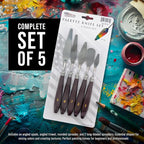 U.S. Art Supply 5-Piece Stainless Steel Palette Knife Set - Image 2