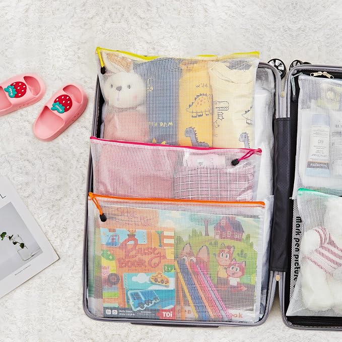 JARLINK A3 Mesh Zipper Pouch, Extra Large Waterproof File Bags, Board Games - Image 8