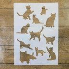 TIAMECH A4 Reusable Cat Silhouette Stencil by TIAMECH