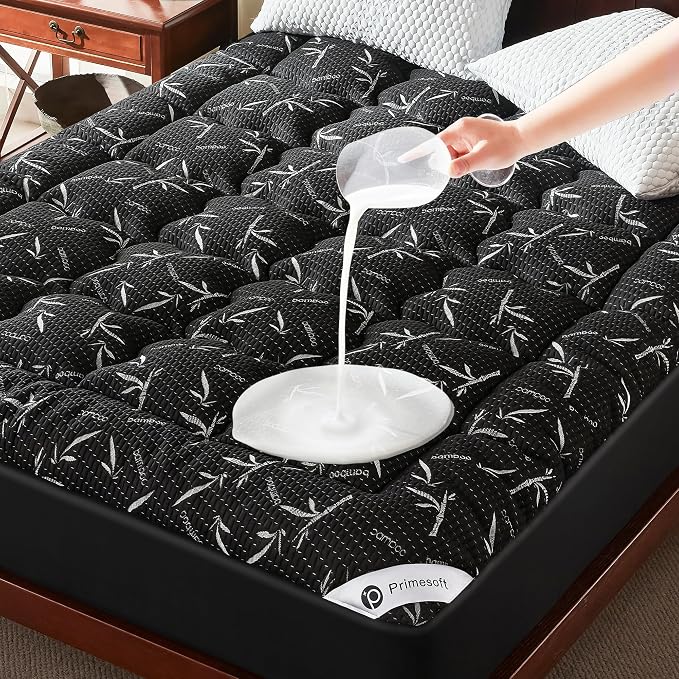PRIMESOFT 100% Waterproof Queen Size Mattress Topper, Thick Pillow Top Mattress by Primesoft