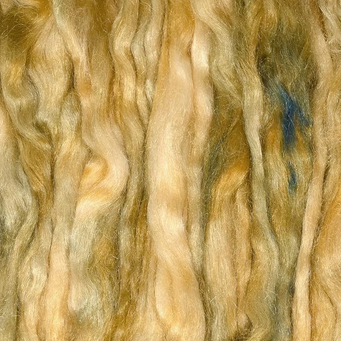 Hand Dyed FIRESTAR Nylon Fiber for Spinning, Felting and Doll Making. Trilobal - Image 2