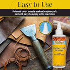Fiebing's Leathercraft Cement - 4 oz Leather Glue Adhesive - Quick Drying - Image 3