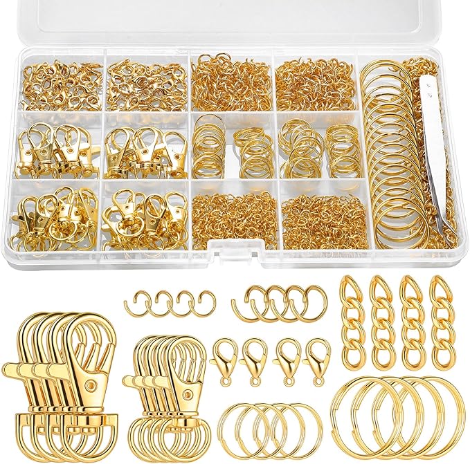 BESARME 1130PCS Keychain Making Kit Jump Rings by BESARME