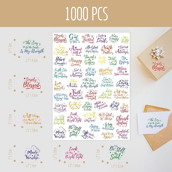 1000 PCS Bible Verse Stickers - Image 2