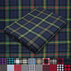 Pico Textiles 10 Yards Bolt Blue and Green Tartan Plaid Flannel Fabric by PicoTextiles