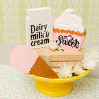 Ice Cream Tiered Tray Decor 5-inch x 2-1/4-inch, Spring Tier Tray Decor - Image 5