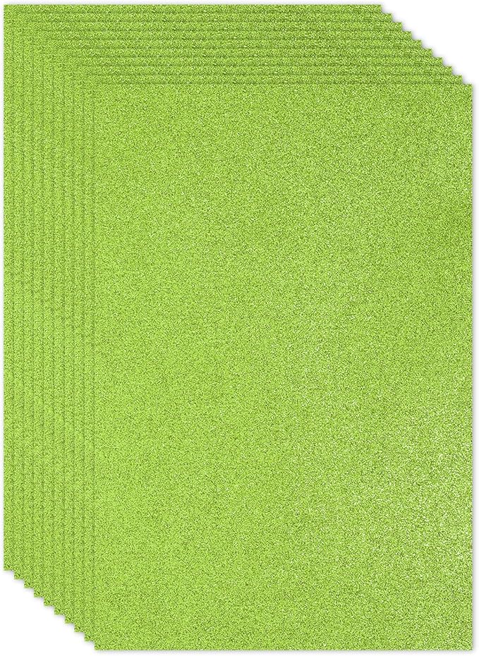 PATIKIL Light Green Shiny EVA Glitter Foam Sheet 11 x 8 Inch 2mm Thick by PATIKIL