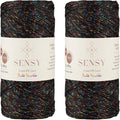 2 Pack of Sensy Premium 2mm 251 Yards Sparkle Polyester Rope 90% Polypropylene by SSENSY