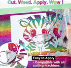 TECKWRAP Sparkle Permanent Vinyl Rainbow Holographic Chrome Adhesive Vinyl 1ft - Image 6