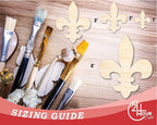 Unfinished Wood Fleur di Lis Shape | Saint's Football | France | DIY Craft - Image 4