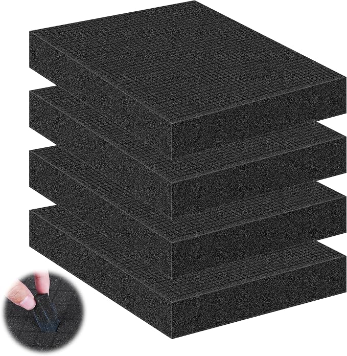 4 Pcs Pick and Pluck Foam Sheets 12" L x 12" W x 2" T Polyurethane Pick Apart by MYFAMIREA