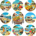 8-Pack Diamond Art Coaster Kit by DOZEEZOP