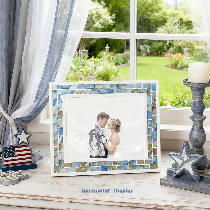 Beach Picture Frame 8x10, Mother of Pearl Photo Frame, Mother's Day, Wedding or - Image 8