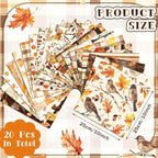 HunnmingRe 20 Pcs 10''x10'' Fall Quilting Fabric Square Watercolor Autumn - Image 2