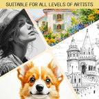 WINNER 9" x 12" Sketch Book 4 Pack, 400 Sheets Spiral Bound Art Sketchbook - Image 7
