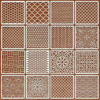 Texture Stencils for Crafts Reusable 16Pcs Stencils | DIY Art Painting Stencil by Unknown