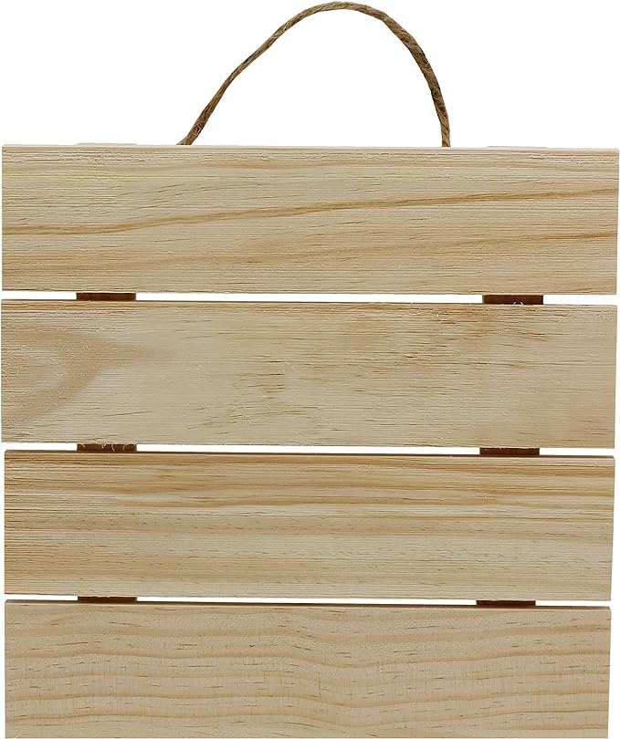 Creative Hobbies 10x10 Inch Unfinished Wood Hanging Plaque by CreativeHobbies