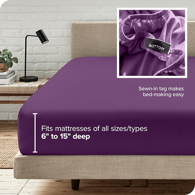 Bare Home Fitted Bottom Sheet Twin XL Size - Image 6