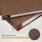 potricher Large Photo Album Self Adhesive 3x5 4x6 5x7 8x10 Pictures Linen Cover - Image 5